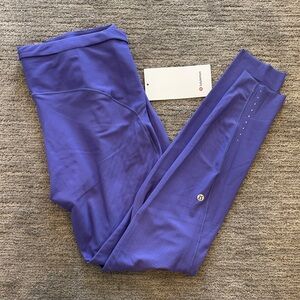 BNWT Lululemon senseknit running hr 28” Purple Leggings size 14
